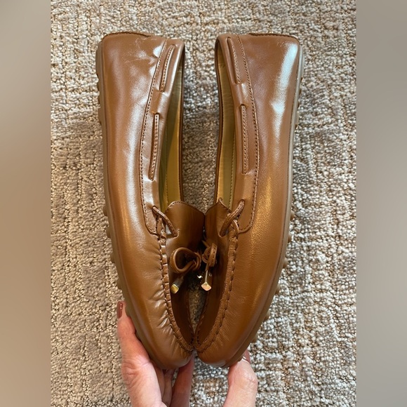 Michael Kors Brown Leather Sutton Moccasin/ Loafers, Comfort, Gold Accents, 9.5M - Picture 4 of 15